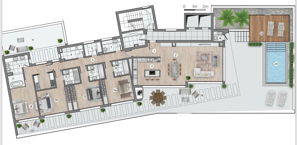 Apartamento T4 para Venda em São Martinho Planta 1