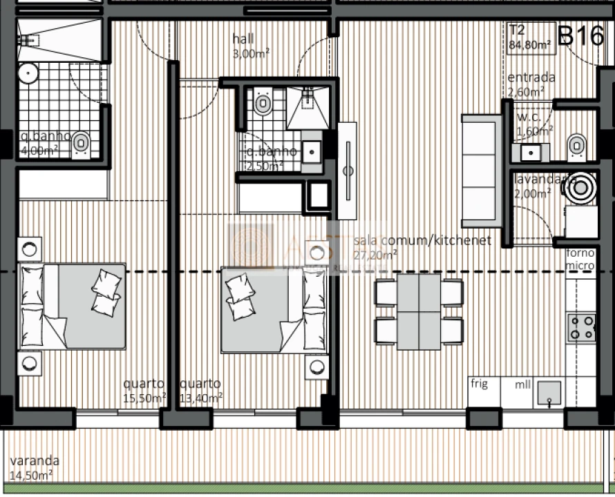 Apartamento T2 para Venda em Matosinhos e Leça da Palmeira Foto 11