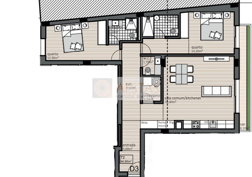 Apartamento T2 para Venda em Matosinhos e Leça da Palmeira Foto 11
