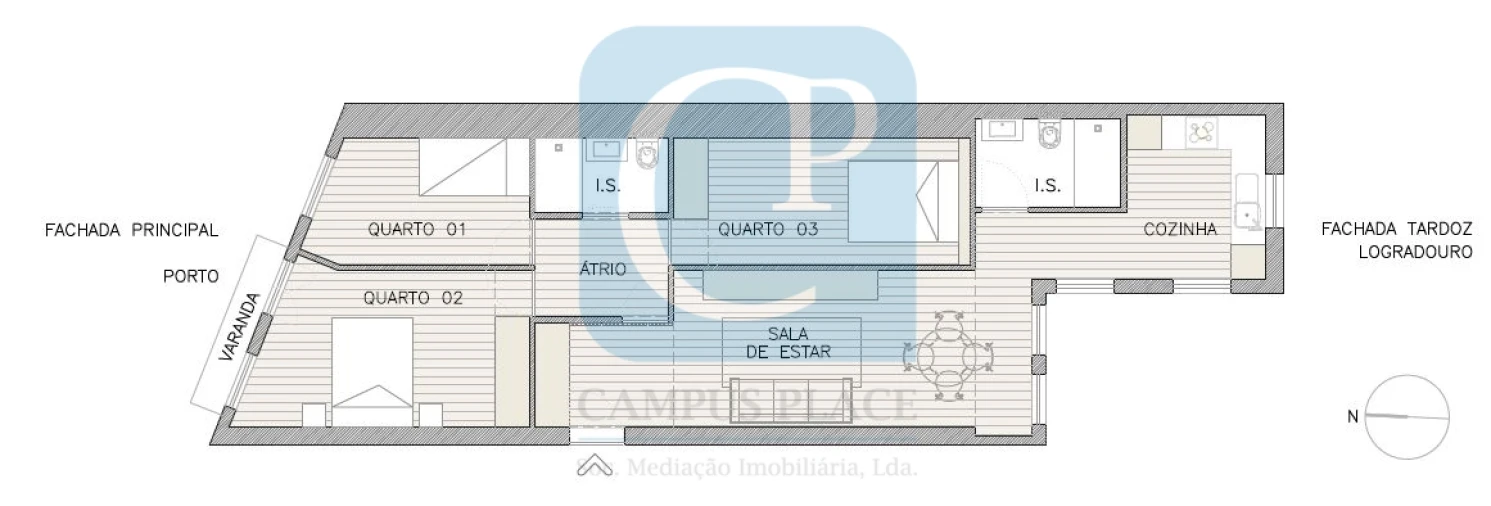 Apartamento T0 para Venda em Cedofeita, Santo Ildefonso, Sé, Miragaia, São Nicolau e Vitória Planta 1