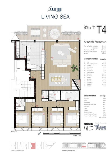 Apartamento T4 para Venda em Canidelo