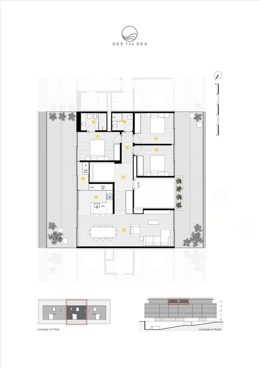 Apartamento T3 para Venda em Canidelo Planta 2