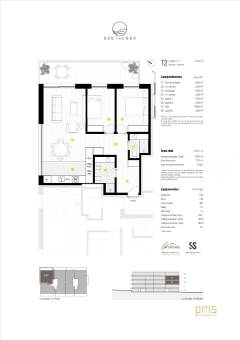Apartamento T2 para Venda em Canidelo