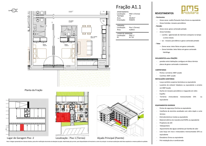 Apartamento T2 para Venda em Paranhos Planta 1