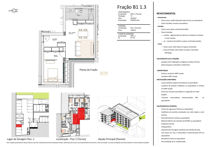 Apartamento T2 para Venda em Paranhos Planta 1