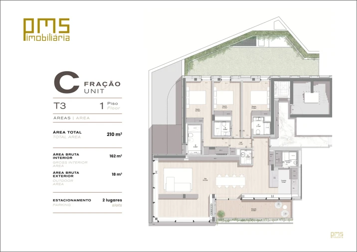 Apartamento T3 para Venda em Bonfim Planta 1