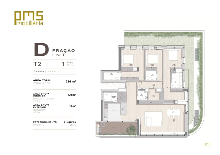 Apartamento T3 para Venda em Bonfim Planta 1