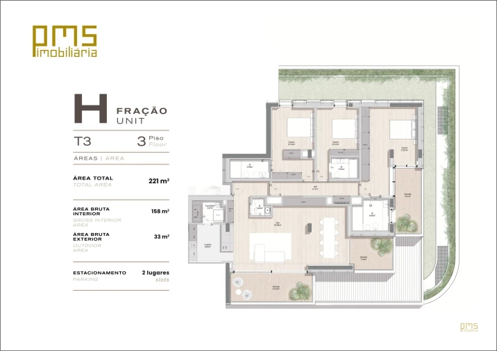 Apartamento T3 para Venda em Bonfim Planta 1