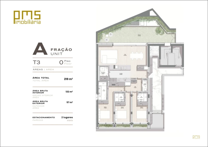 Apartamento T3 para Venda em Bonfim Planta 1