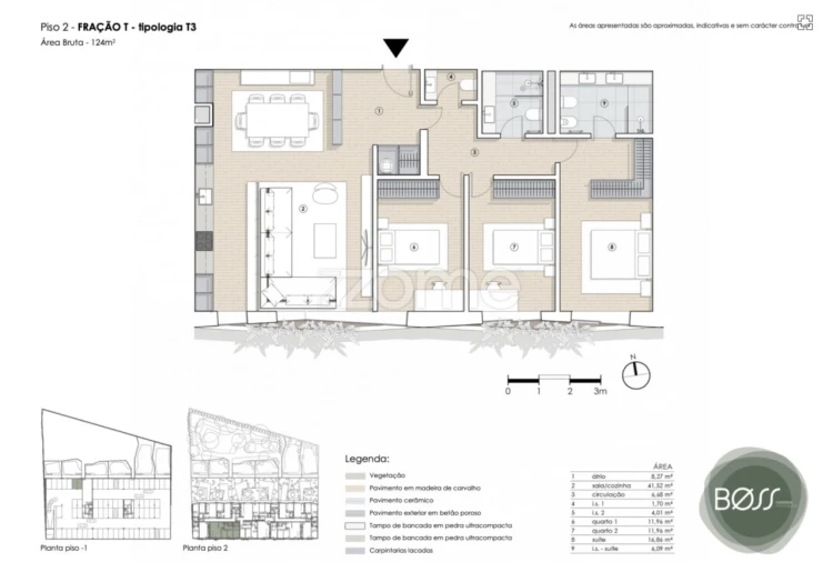 Apartamento T3 para Venda em Paranhos Planta 1