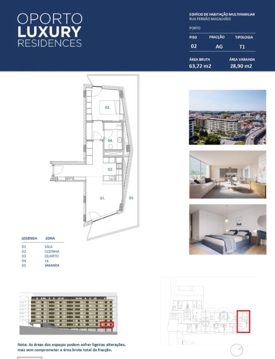 Apartamento T1 para Venda em Campanhã Planta 1