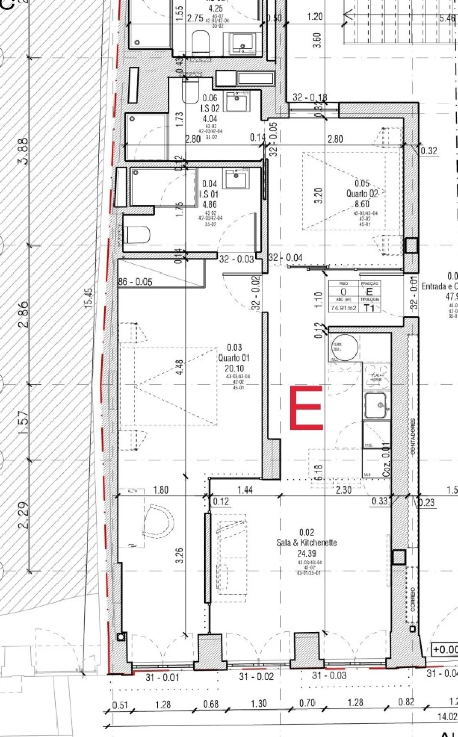 Apartamento T1 para Venda em Cedofeita, Santo Ildefonso, Sé, Miragaia, São Nicolau e Vitória Planta 1