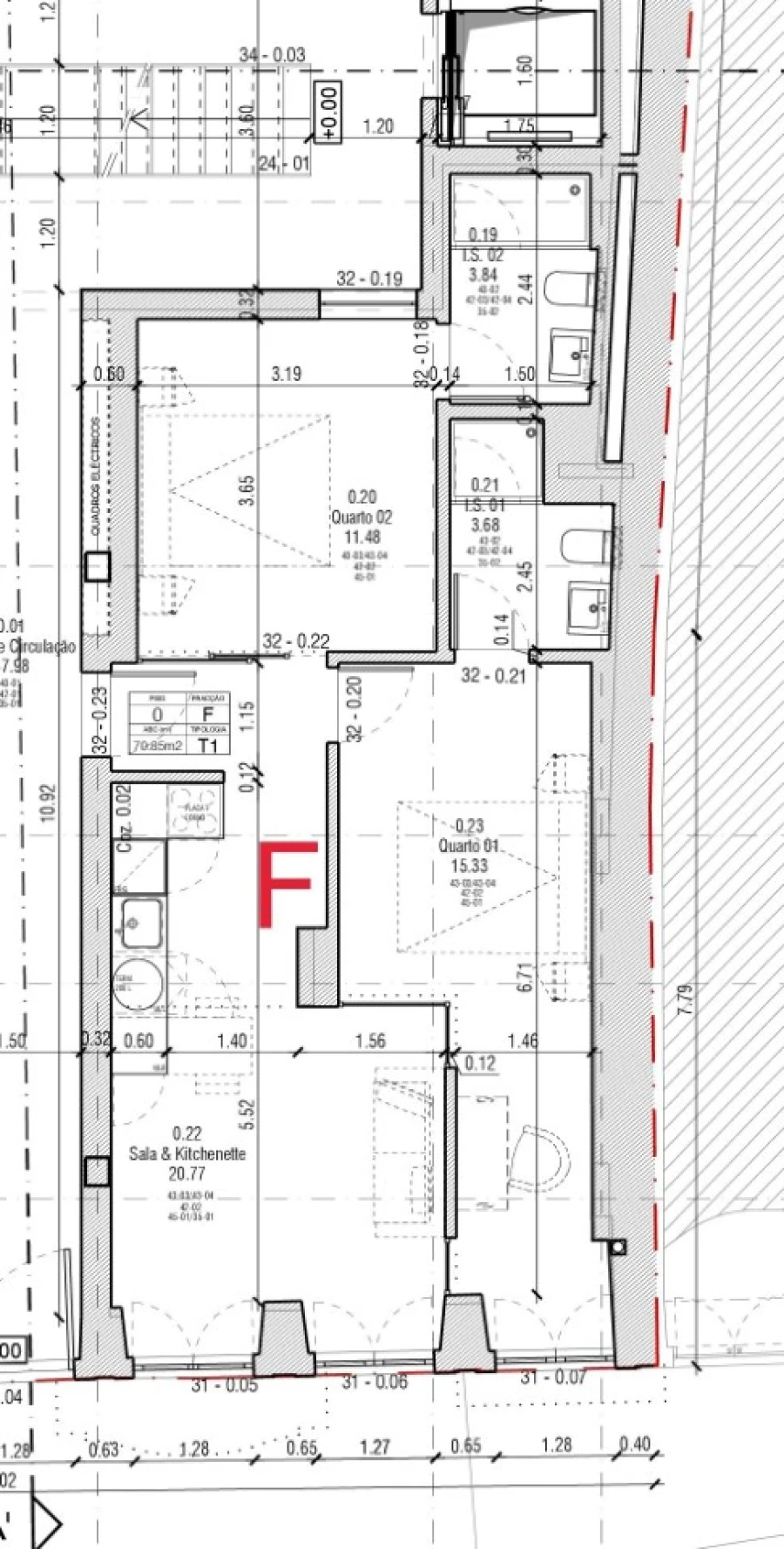 Apartamento T1 para Venda em Cedofeita, Santo Ildefonso, Sé, Miragaia, São Nicolau e Vitória Planta 1