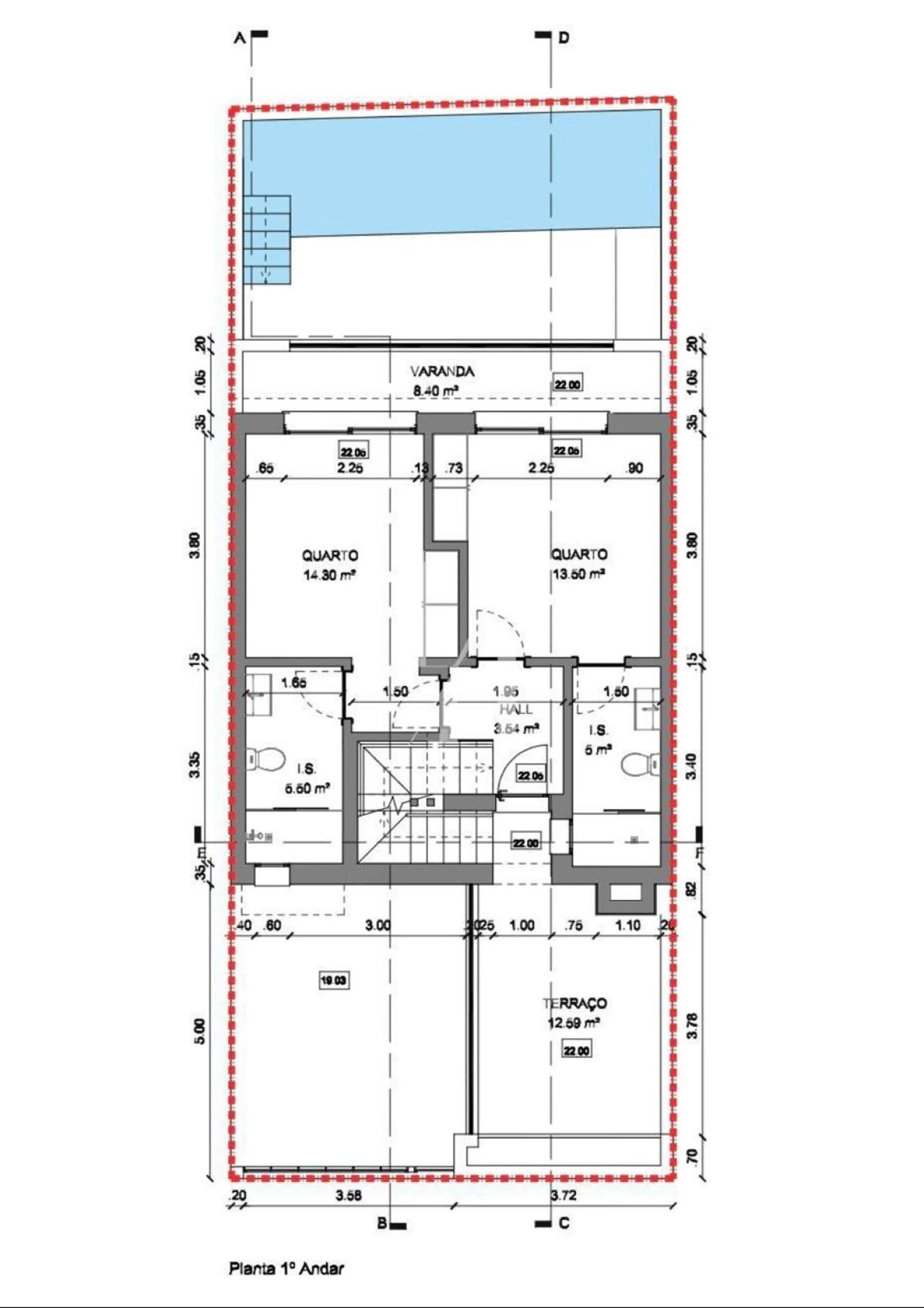 Moradia T3 para Venda em Olhão Planta 2