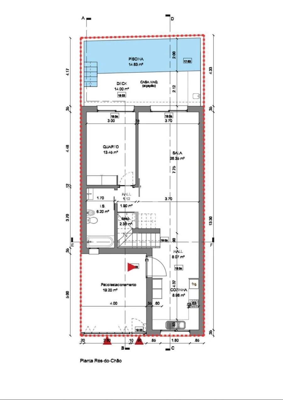 Moradia T3 para Venda em Olhão Planta 1