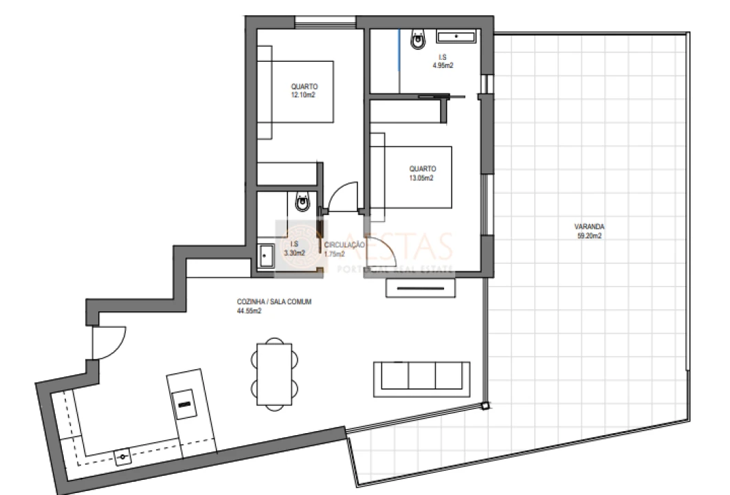 Apartamento T2 para Venda em Alvor Foto 10