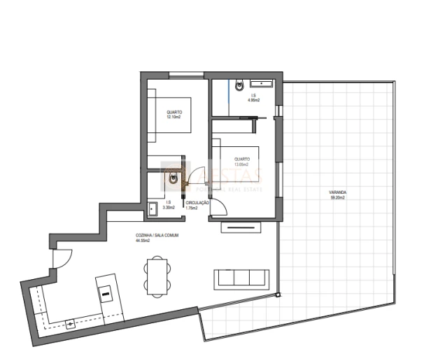 Apartamento T2 para Venda em Alvor Foto 10