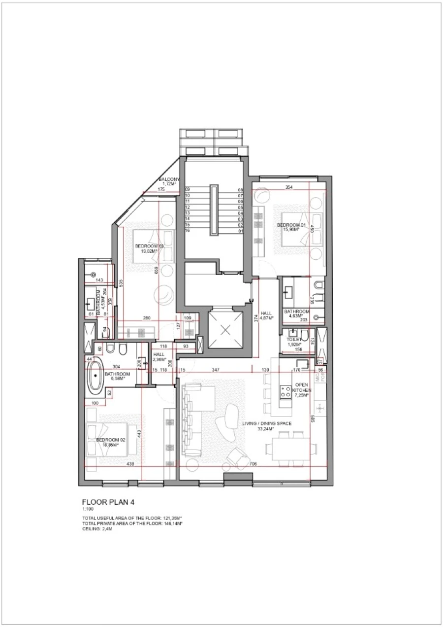 Apartamento T3 para Venda em Santo António Planta 1