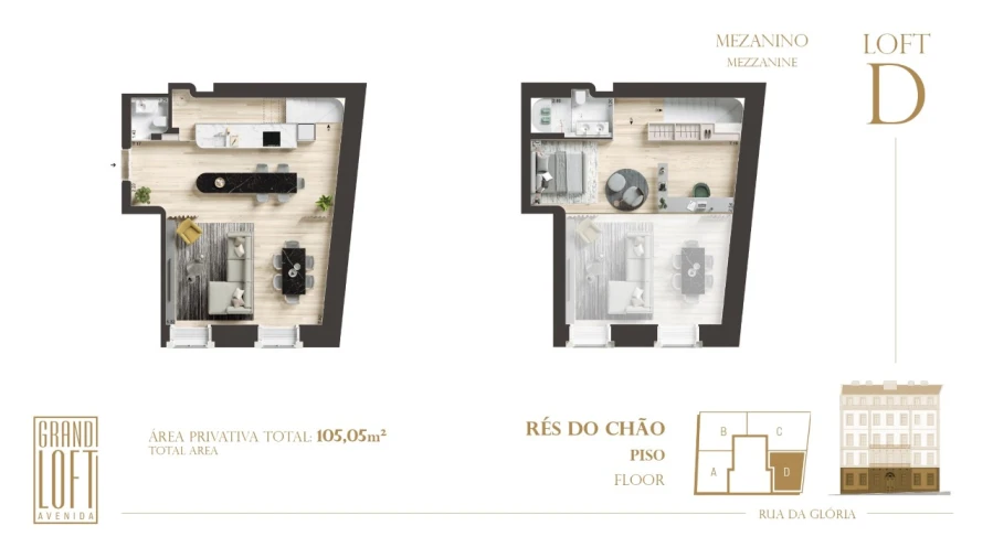 Apartamento T1 para Venda em Santo António Planta 1