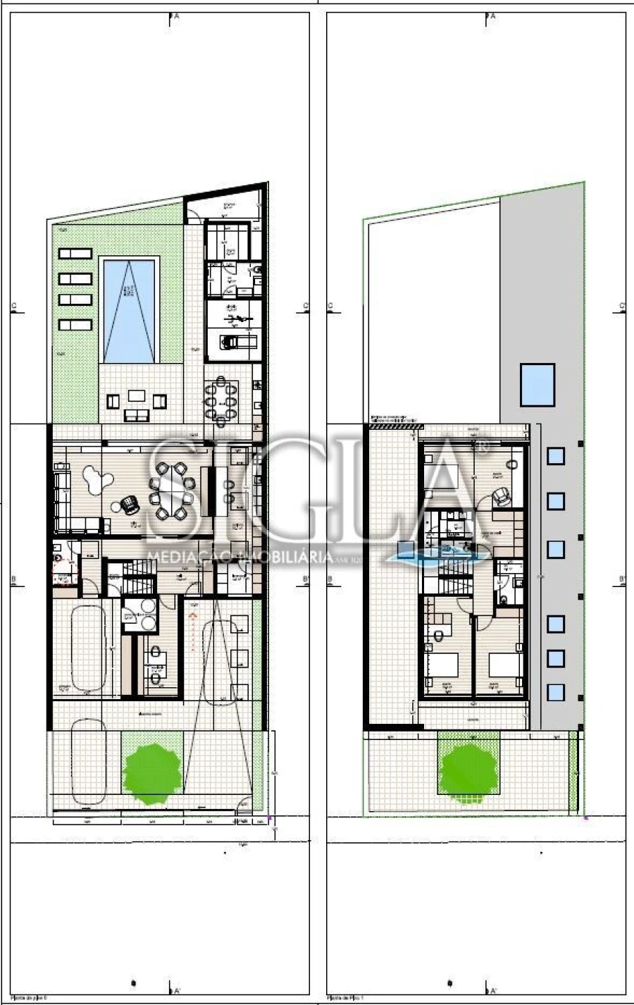 Moradia T4 para Venda em Madalena Planta 1