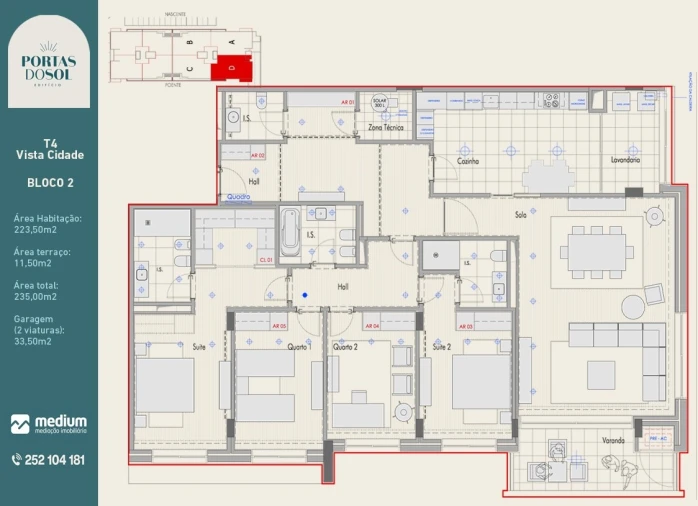 Apartamento T4 para Venda em Antas e Abade de Vermoim Planta 1