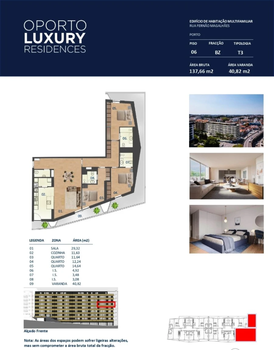 Apartamento T3 para Venda em Paranhos Planta 1
