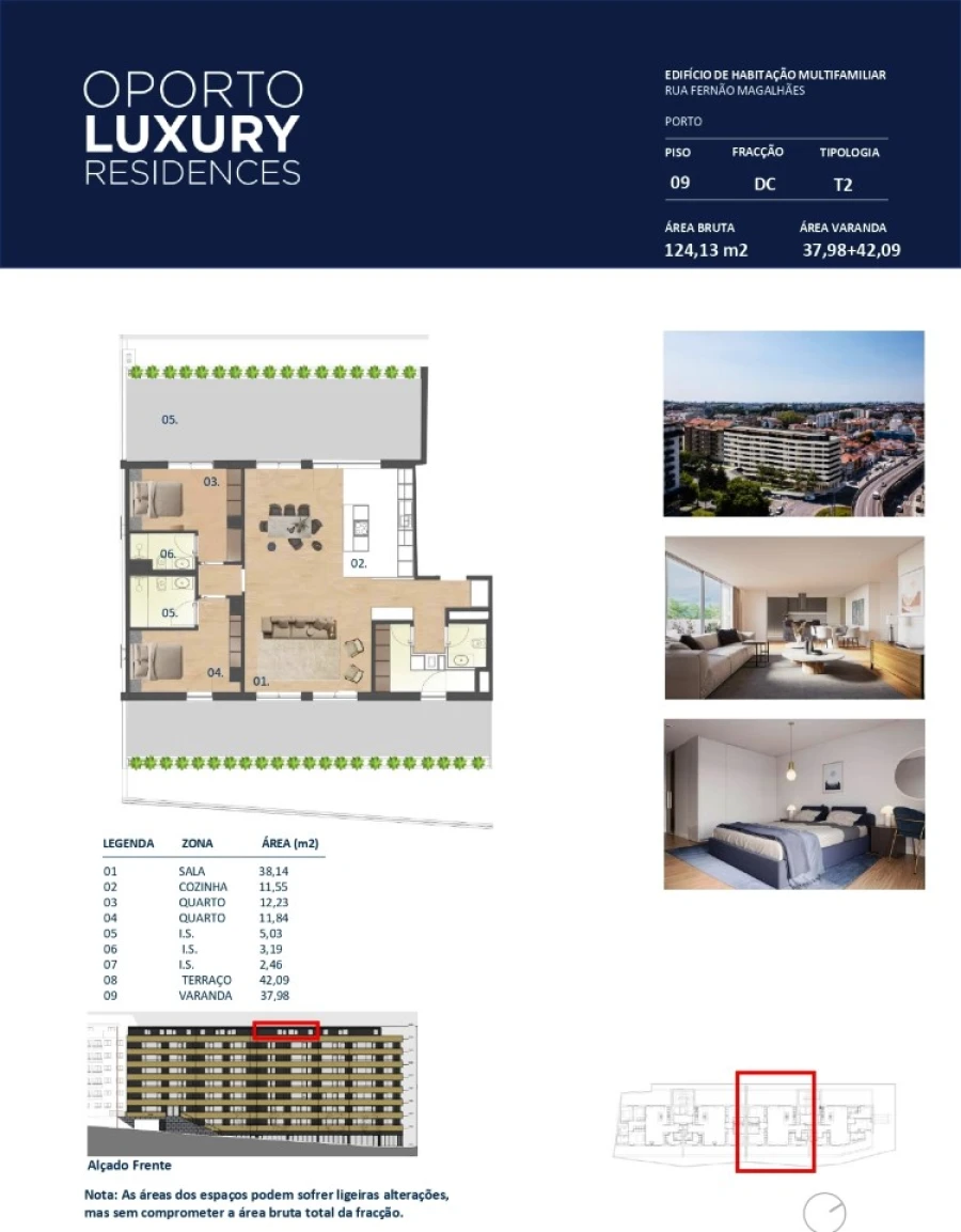 Apartamento T2 para Venda em Paranhos Planta 1