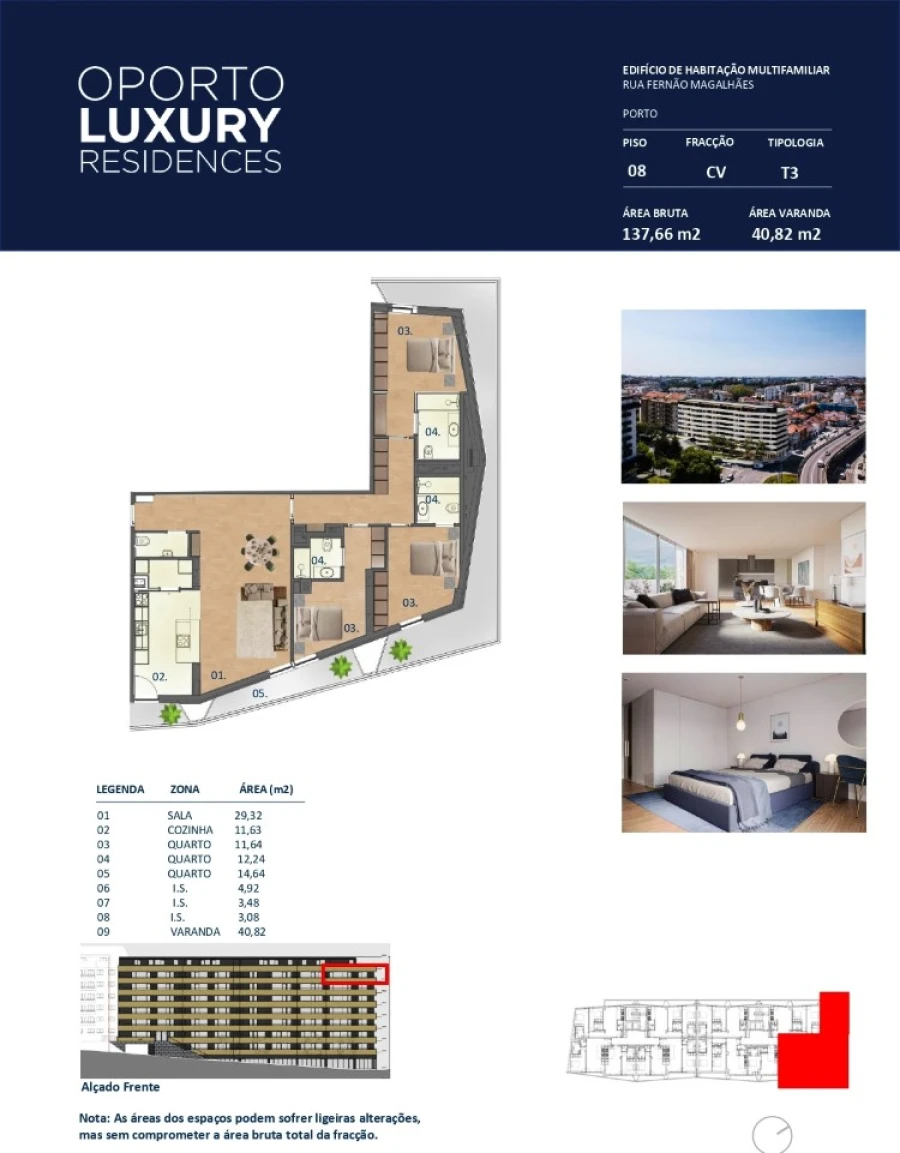 Apartamento T3 para Venda em Paranhos Planta 1