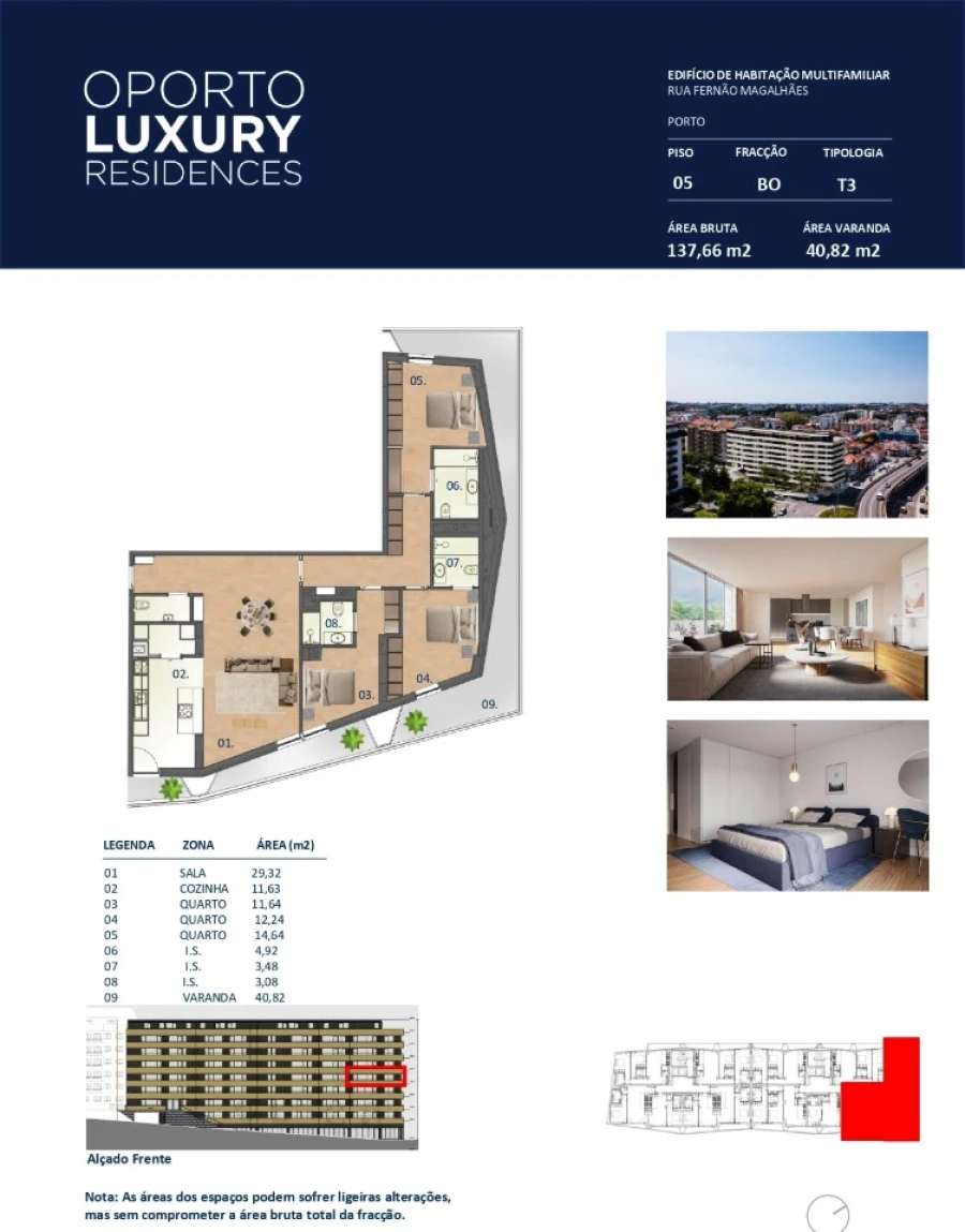 Apartamento T3 para Venda em Paranhos Planta 1
