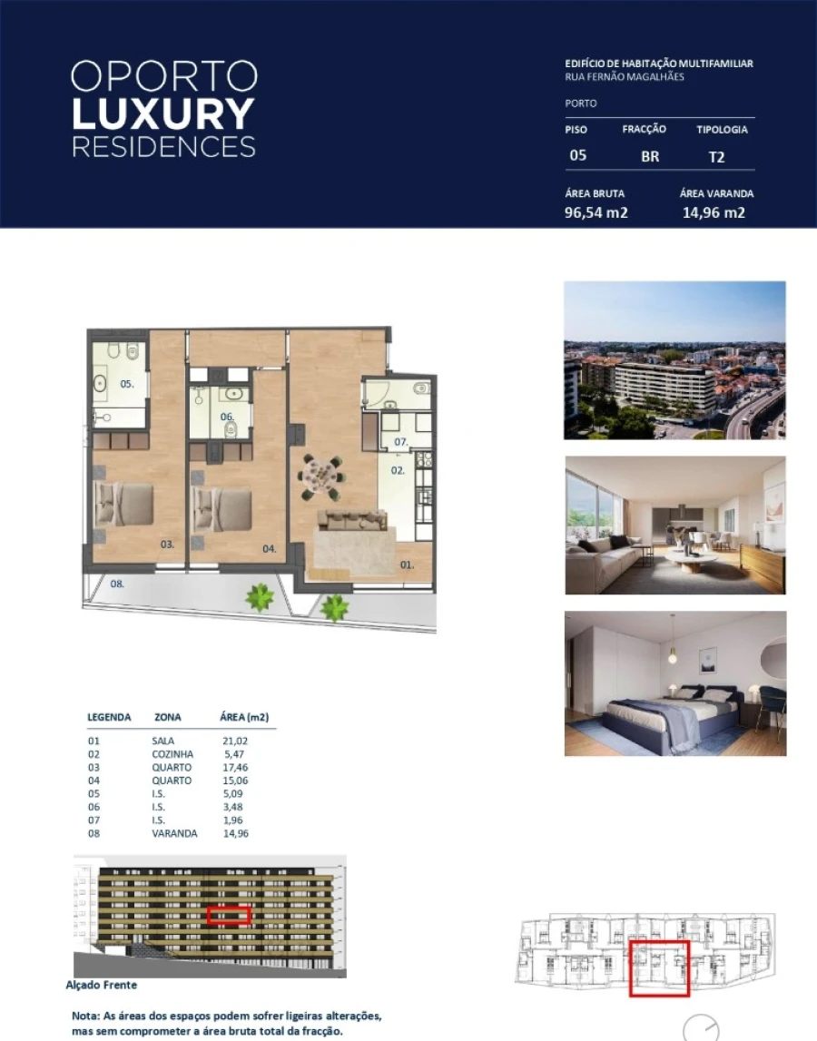 Apartamento T2 para Venda em Paranhos Planta 1