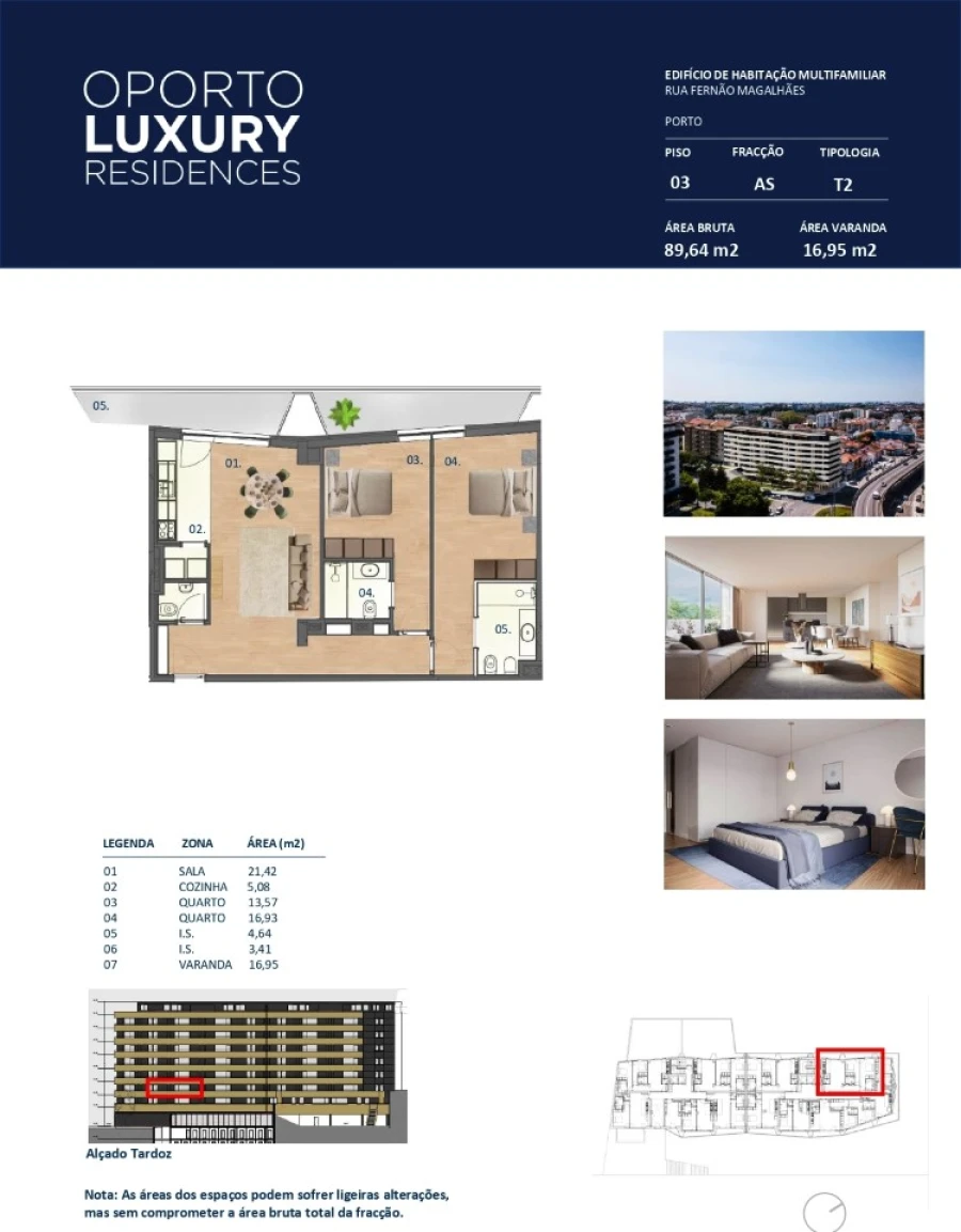 Apartamento T2 para Venda em Paranhos Planta 1