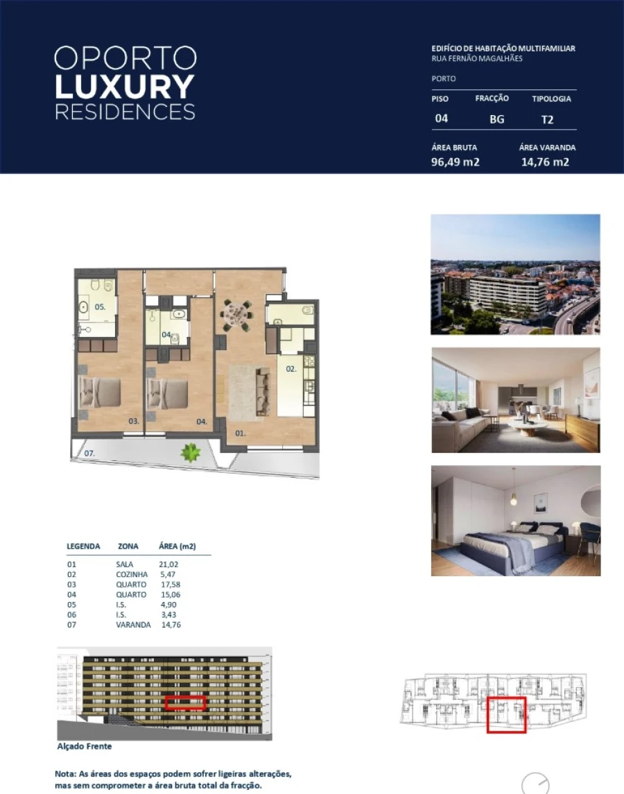 Apartamento T2 para Venda em Paranhos Planta 1