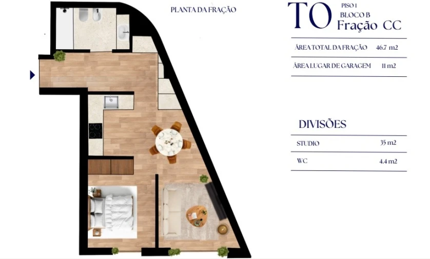 Apartamento para Venda em Bonfim Planta 1