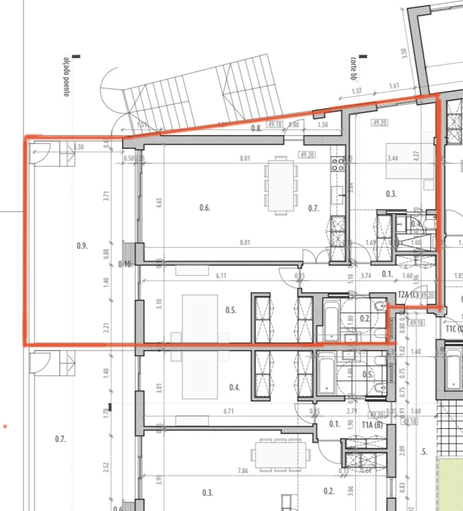 Apartamento T2 para Venda em Almancil Planta 1