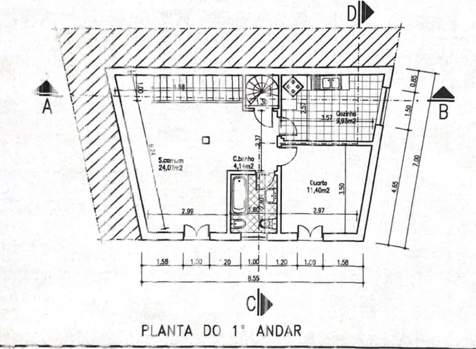 Apartamento T2 para Venda em Reguengo Grande Planta 1