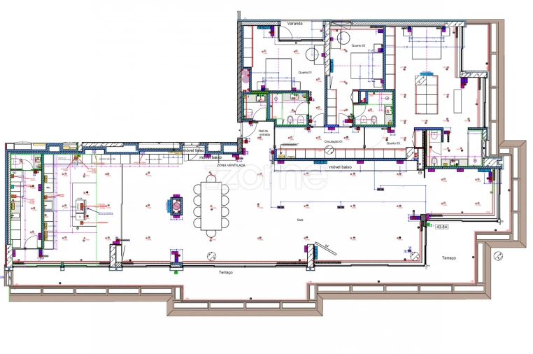 Apartamento T3 para Venda em Lordelo do Ouro e Massarelos Planta 1