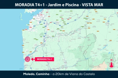 Moradia T5 para Venda em Moledo e Cristelo