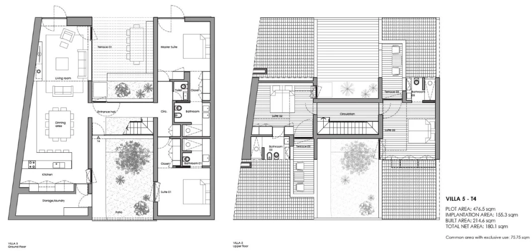 Moradia T4 para Venda em Carvalhal Planta 1