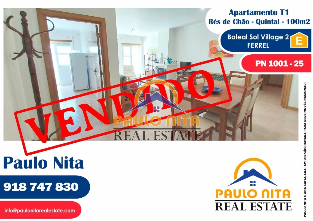 Apartamento T1 para Venda em Ferrel Foto 1