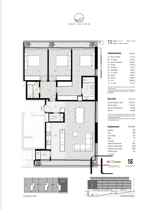 Apartamento T3 para Venda em Canidelo