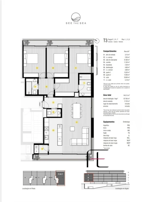 Apartamento T3 para Venda em Canidelo