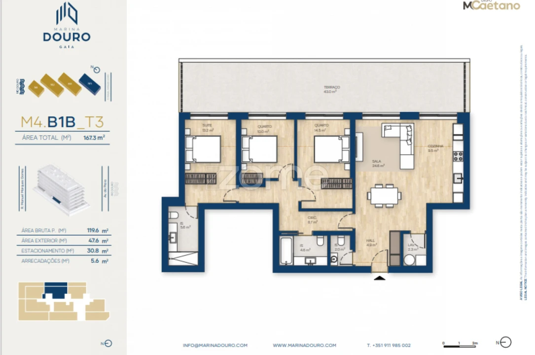 Apartamento T3 para Venda em Canidelo Foto 26