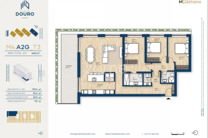 Apartamento T3 para Venda em Canidelo