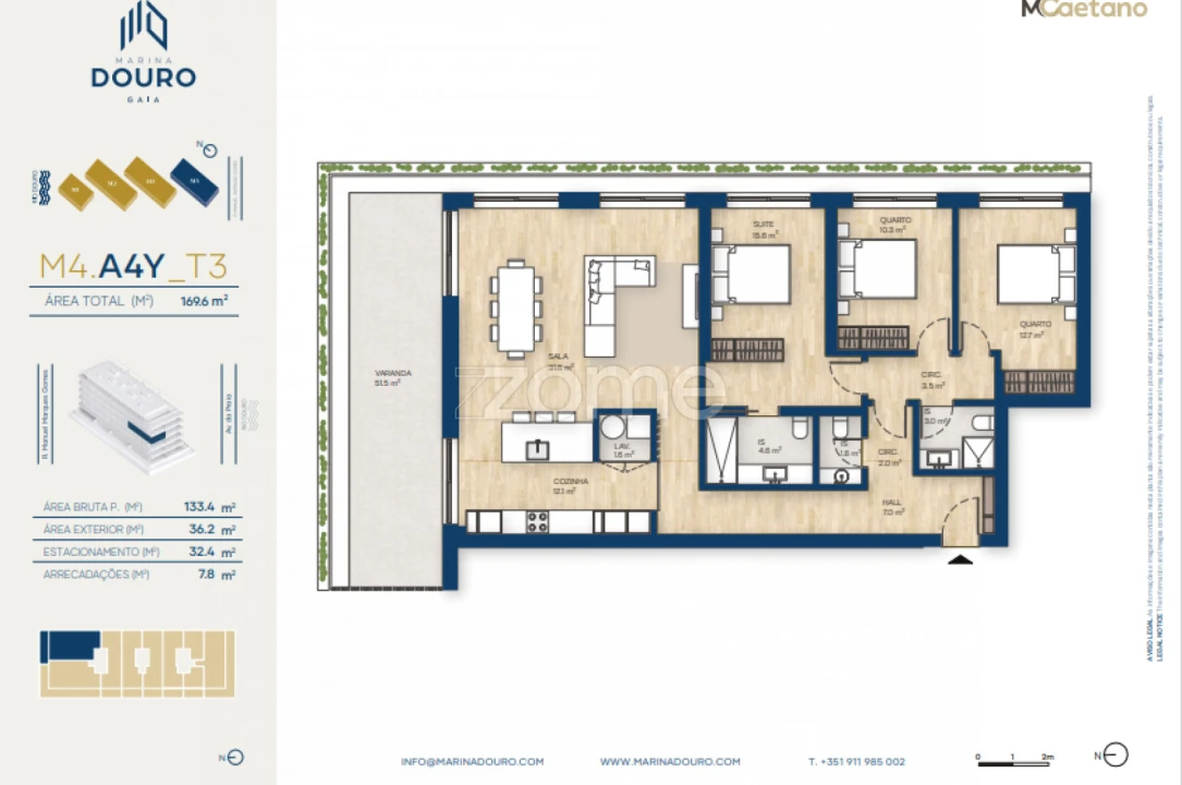 Apartamento T3 para Venda em Canidelo Foto 25