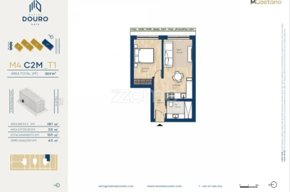Apartamento T1 para Venda em Canidelo