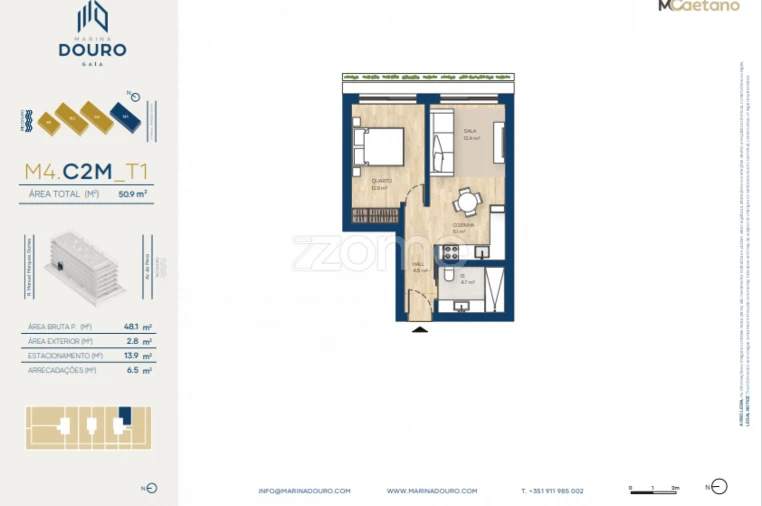 Apartamento T1 para Venda em Canidelo Foto 18