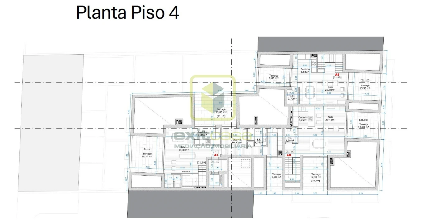 Apartamento T2 para Venda em Glória e Vera Cruz Planta 2