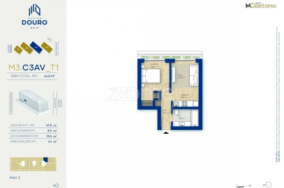 Apartamento T1 para Venda em Canidelo