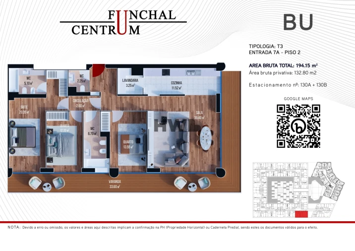 Apartamento T3 para Venda em Funchal (São Pedro) Planta 1