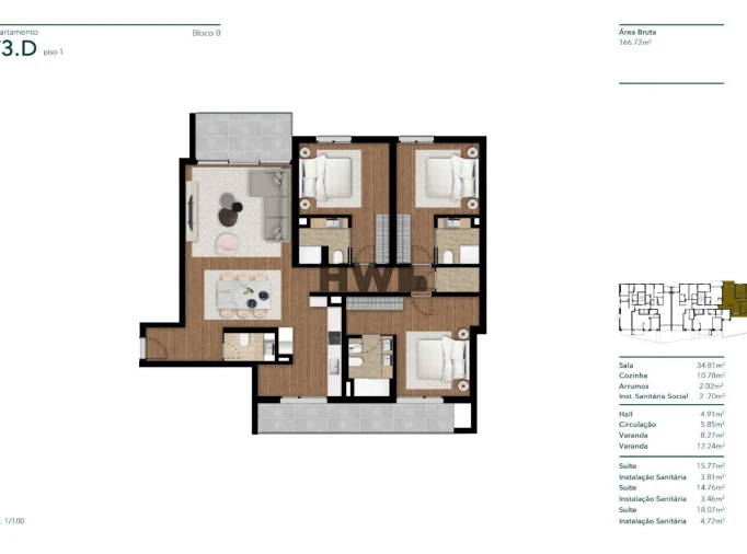 Apartamento T3 para Venda em Funchal (Santa Luzia) Foto 7
